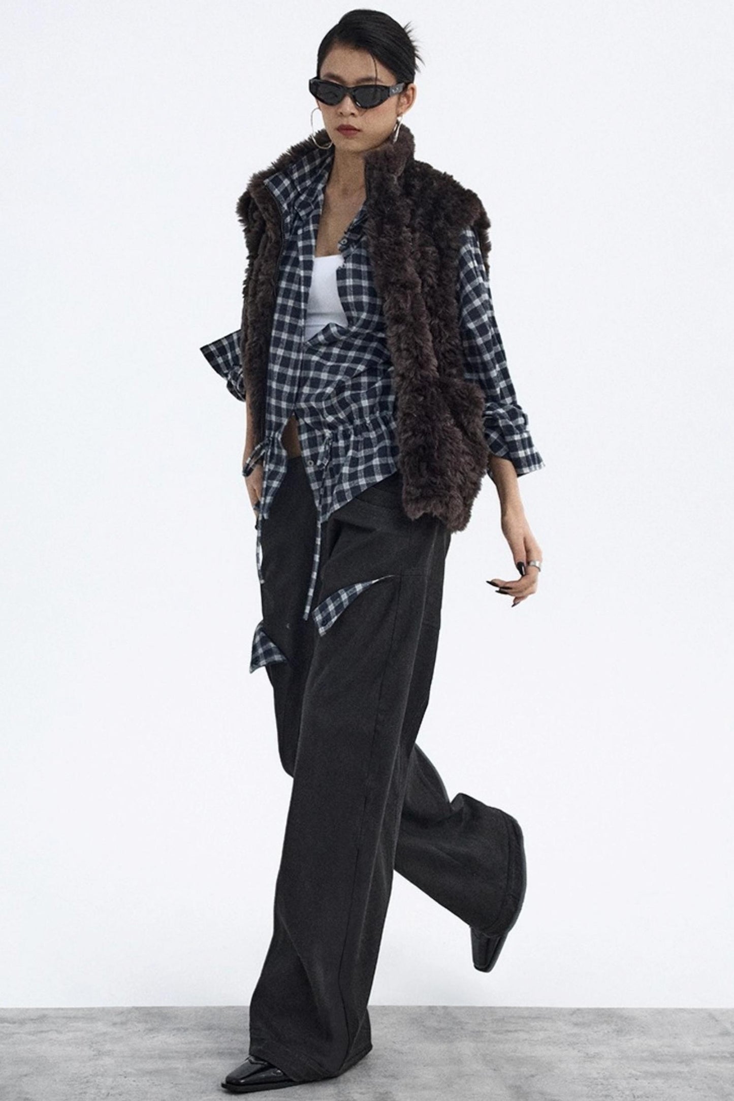 Deconstructed Matte Black Cargo Pants