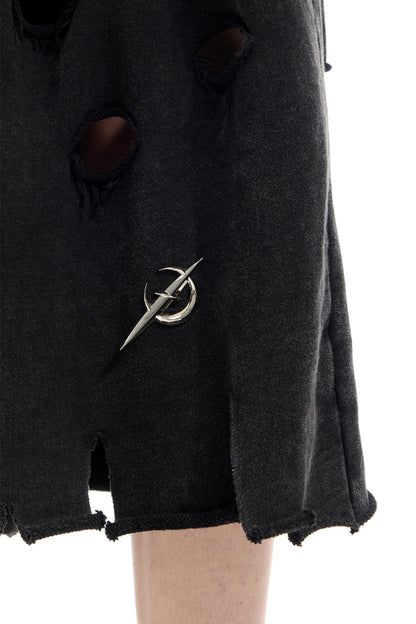 Moon Distressed Shorts