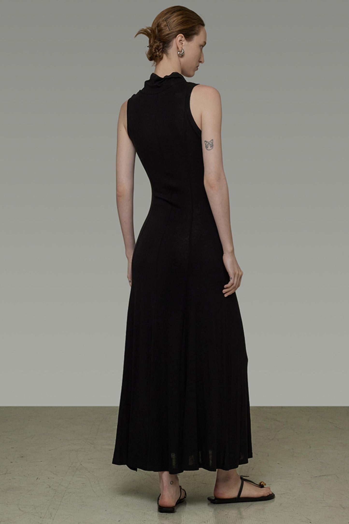 Sleek Strapless Midi Dress