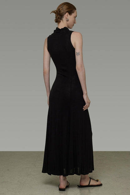 Sleek Strapless Midi Dress