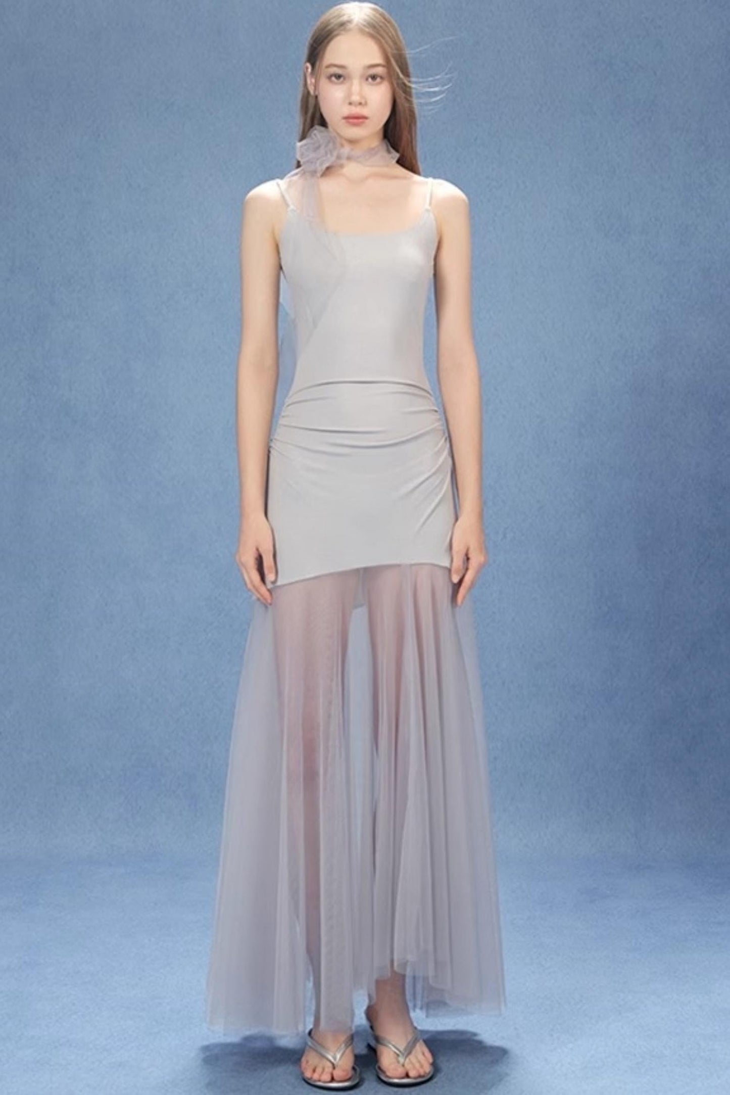 Halter Mesh Slim Dress