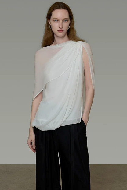 Asymmetrical Ribbon Top