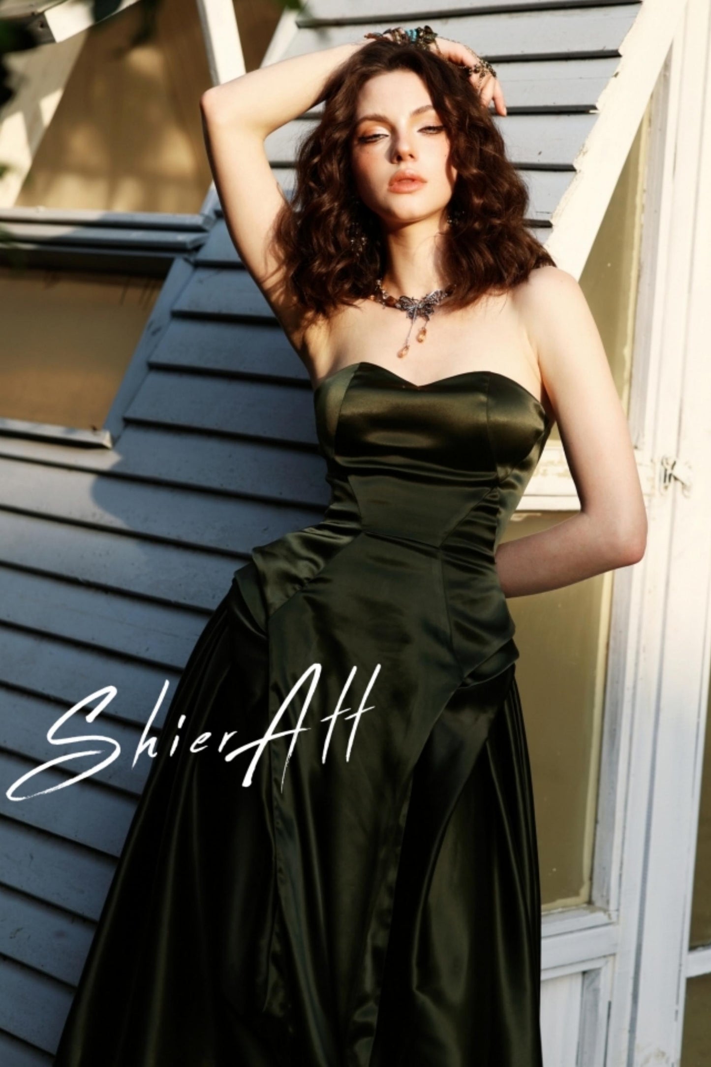 Wanderlust Satin Fit & Flare Dress