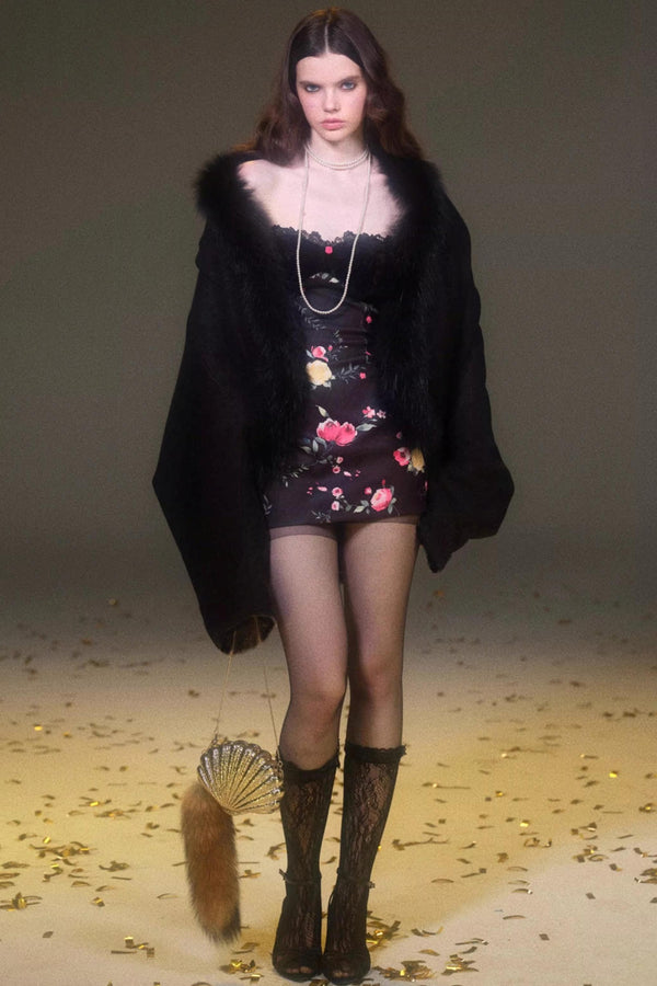 Printed Woolen Tube Dress Set-Up