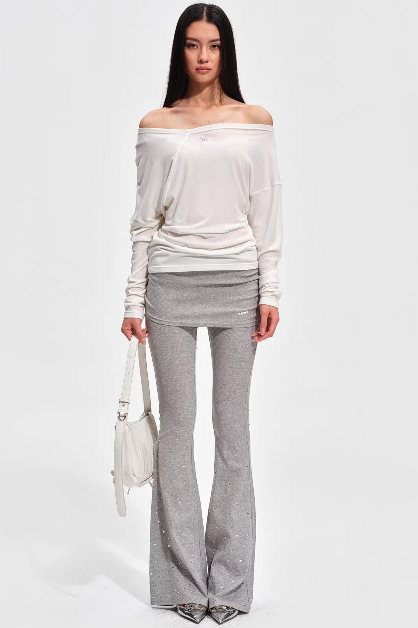 Glitzernde Strass-Strickhose