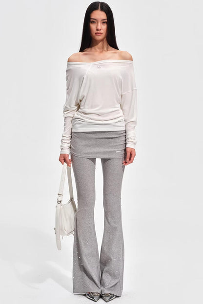 Glitzernde Strass-Strickhose