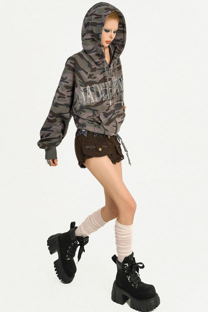 American Vintage Camouflage Hooded Sweatshirt