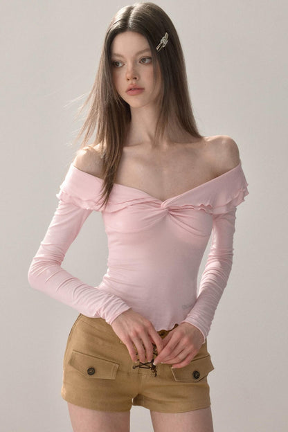 Ruffled One-Shoulder Top