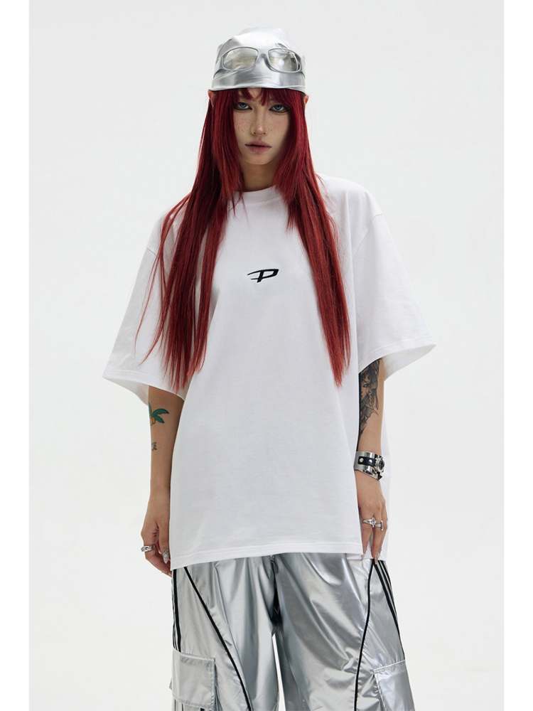 One Point Logo Embroidery T-Shirt