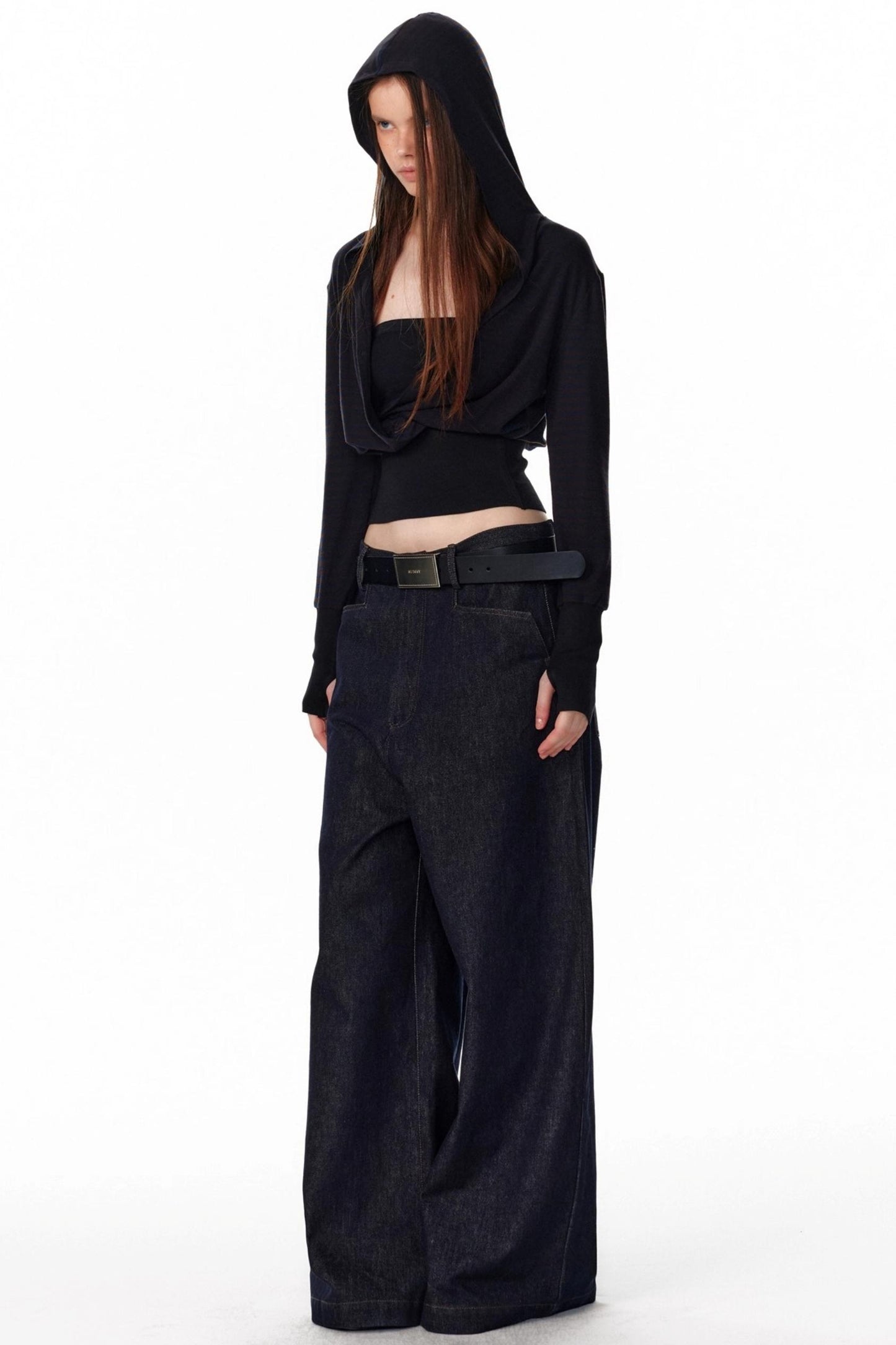 Vintage Wide Leg Denim Trousers