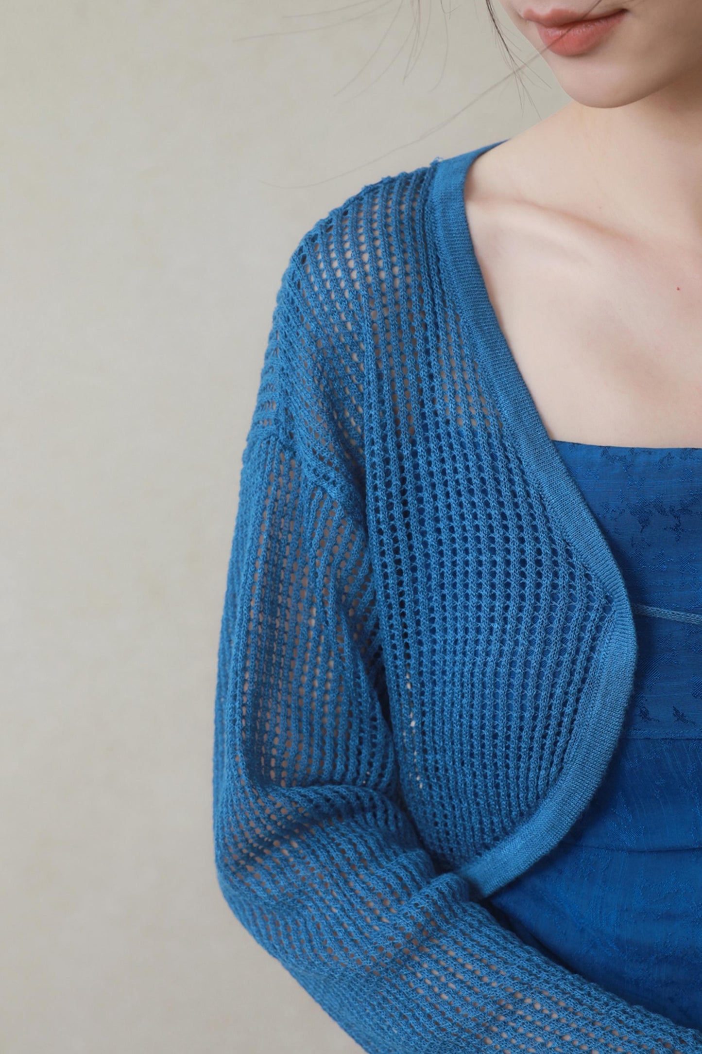 Blue Summer Knit Cardigan