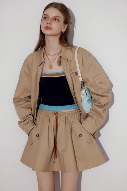 Rose Embroidery Loose Jacket