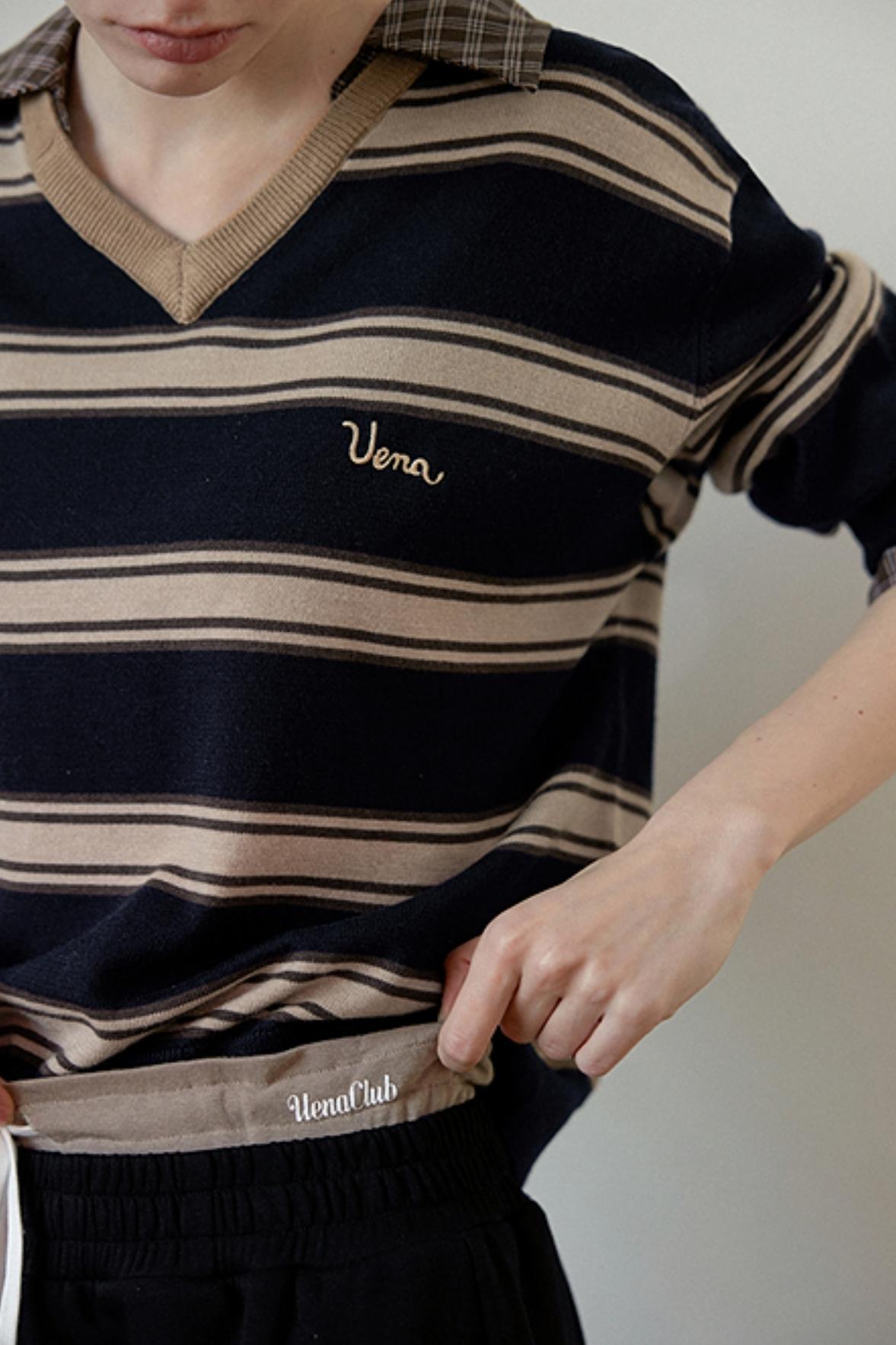 Retro Knit Plaid Top