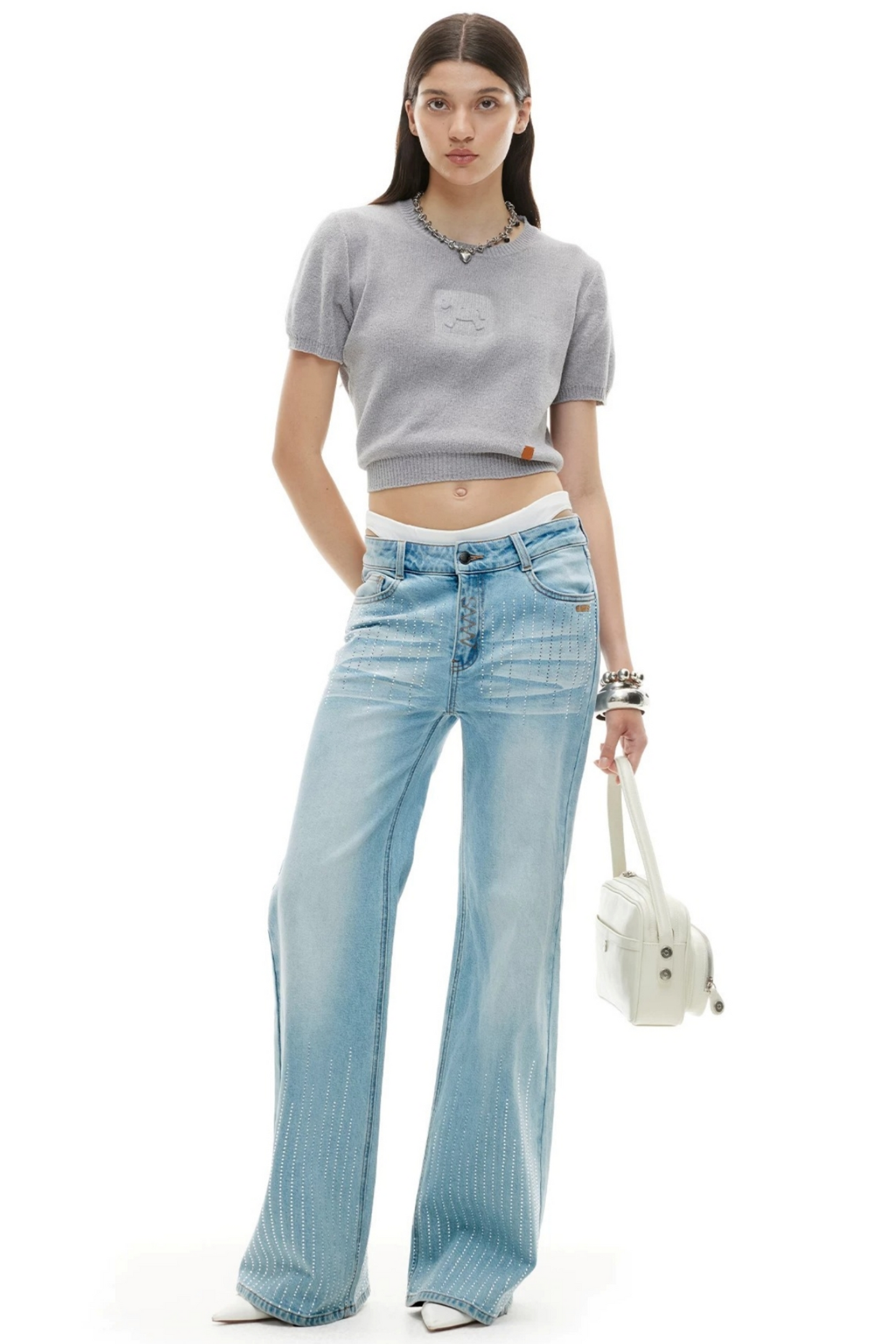 Shiny Vintage Denim Pants