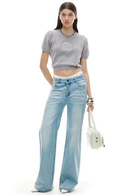 Shiny Vintage Denim Pants