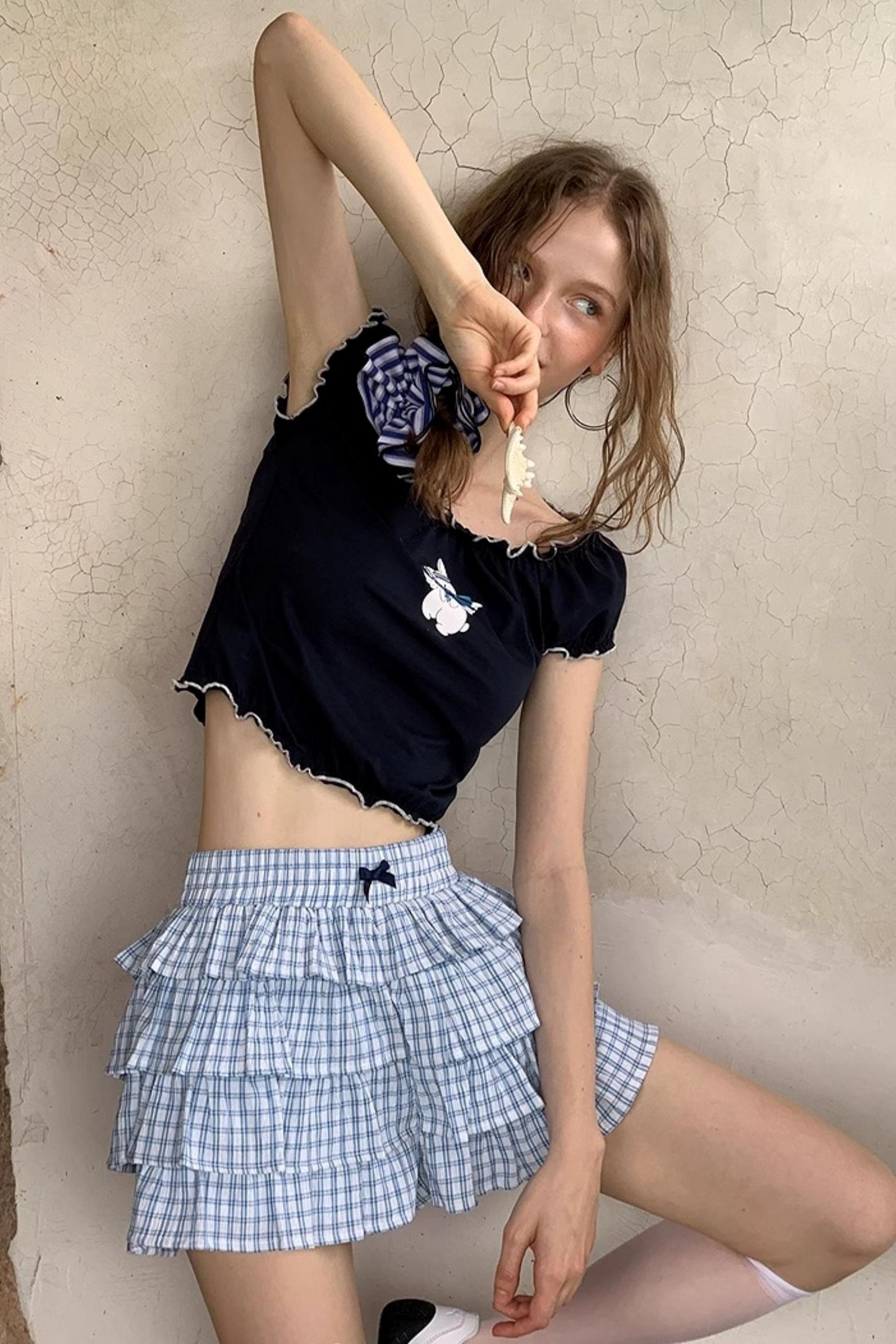 Blueberry Tiered Shorts