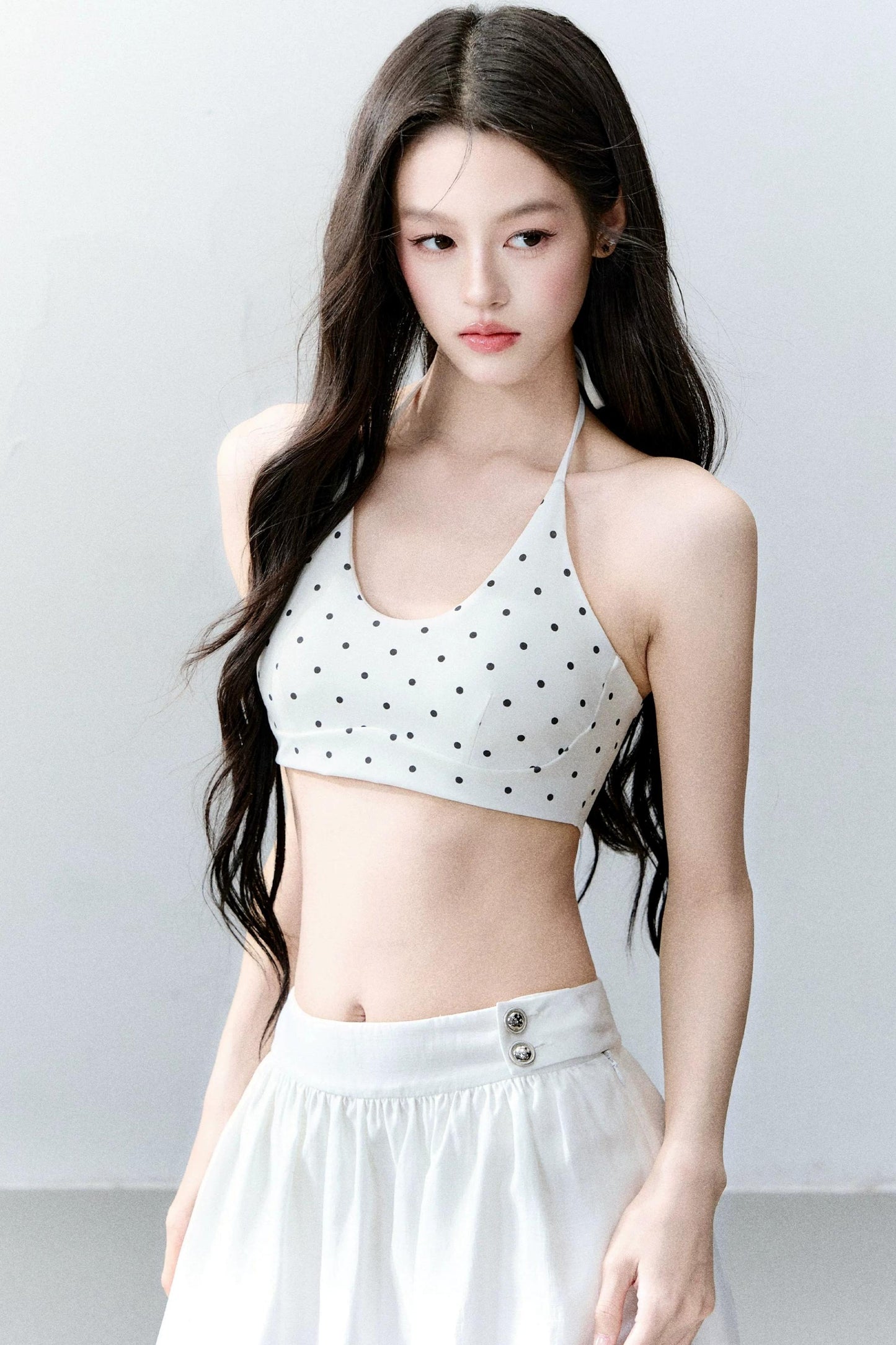 Polka Dot Backless Top