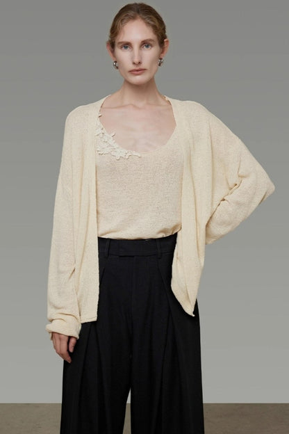 Knitted Suspender Two-Piece Top Set