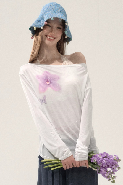 Asymmetrical Printed T-Shirt
