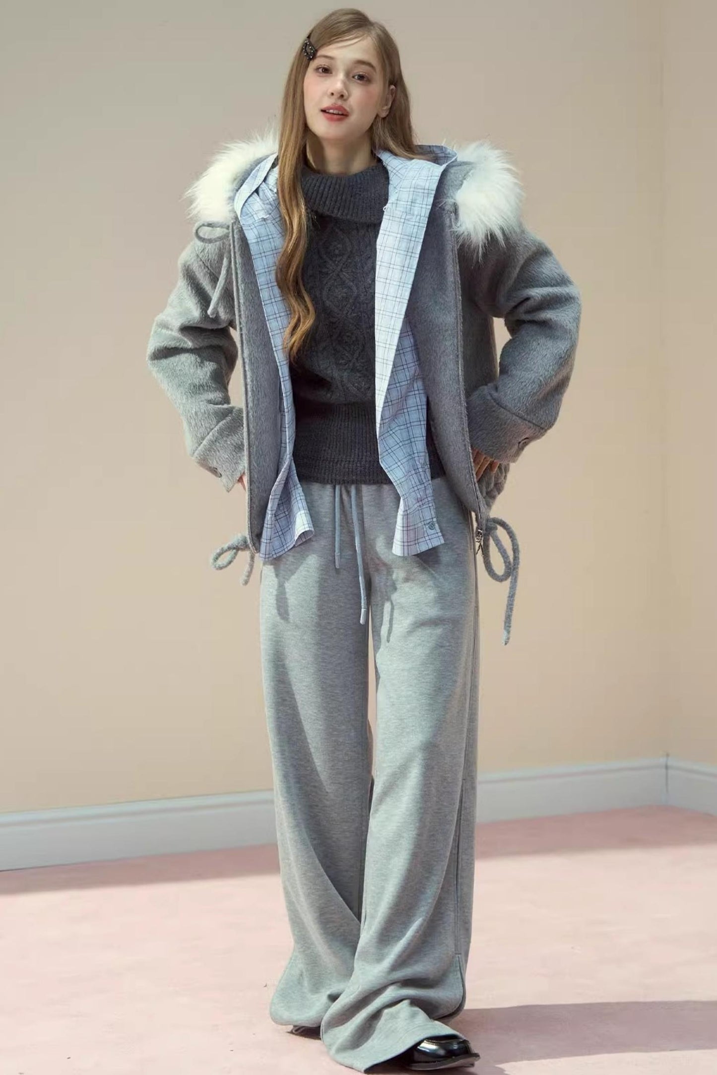 Straight Woolen Trousers