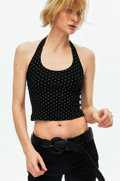 Color-Block Halter Camisole Top