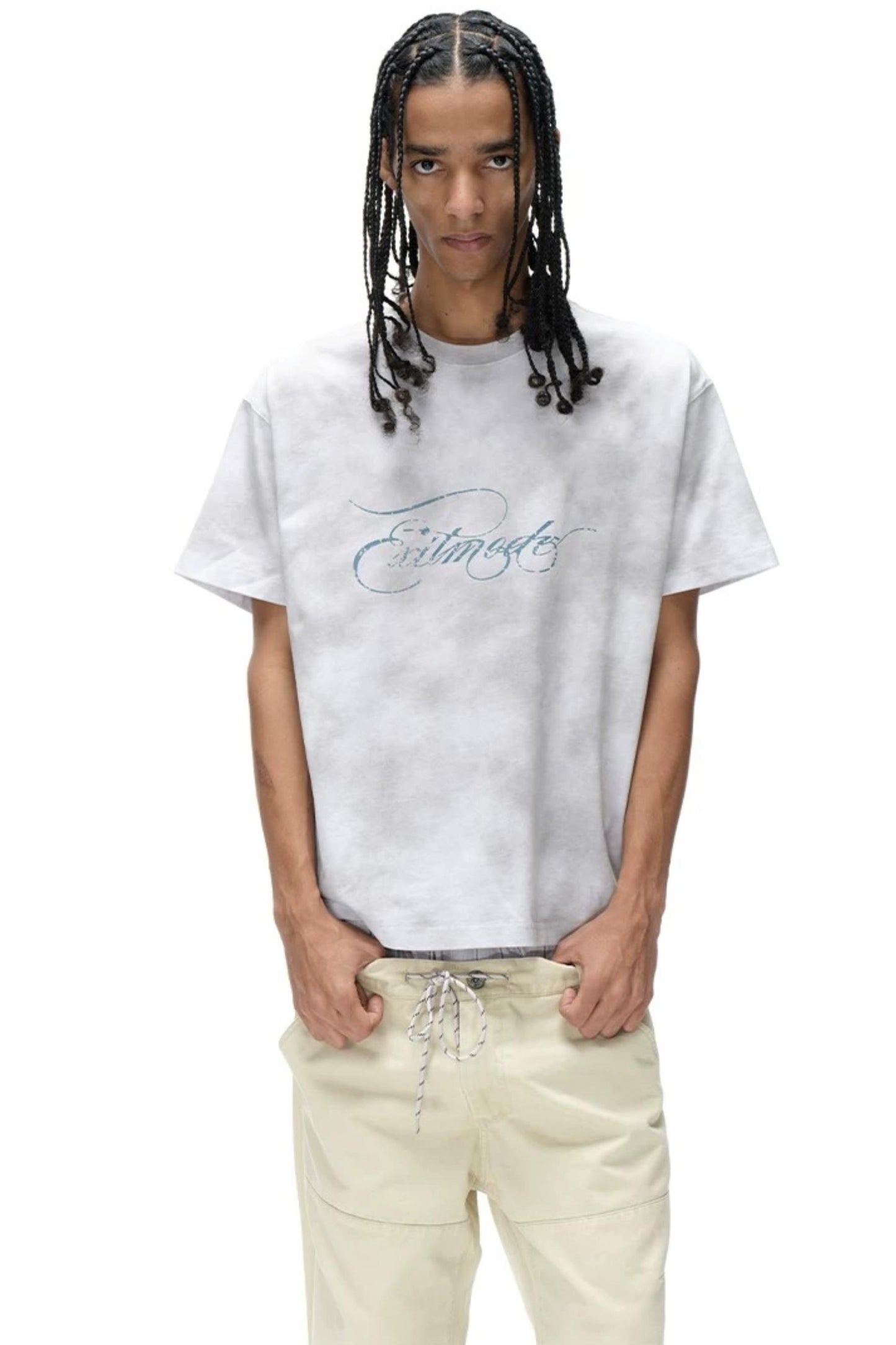 Retro Loose Cotton Spray-Painted T-Shirt