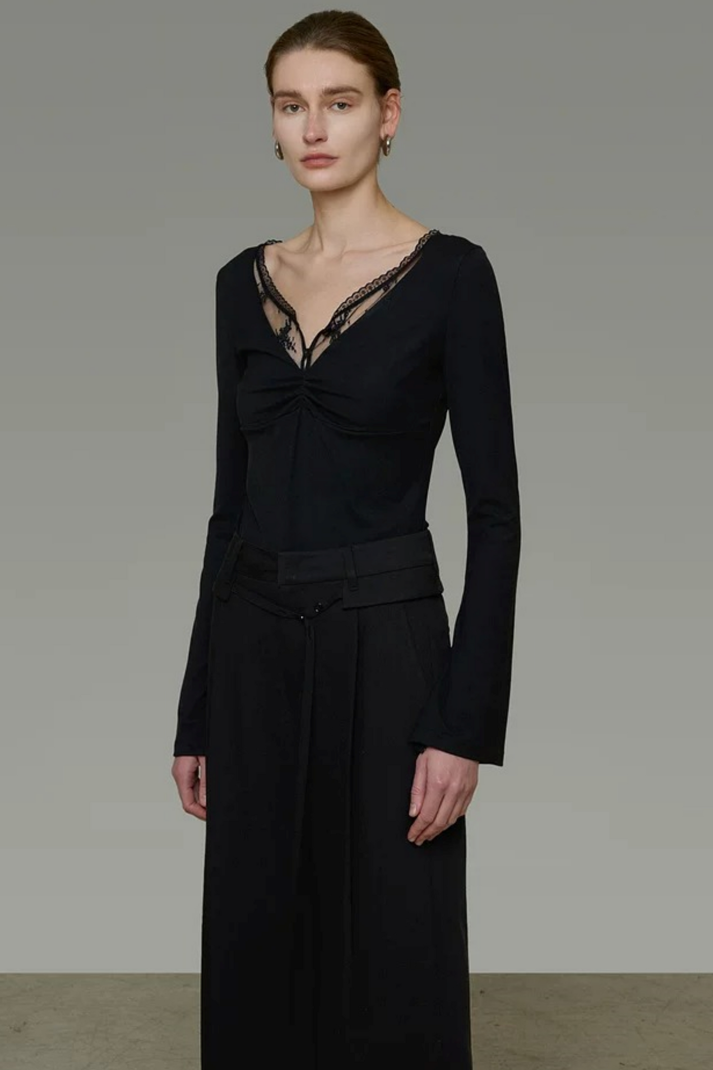 Unspoken Ruched Knit Sweater