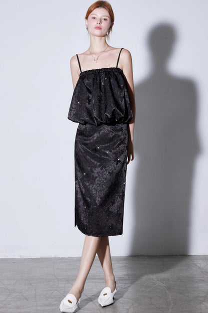 Flashing Butterfly Jacquard Suit Set-Up