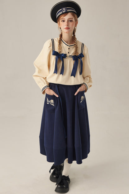 Elegant Floral Midi Skirt