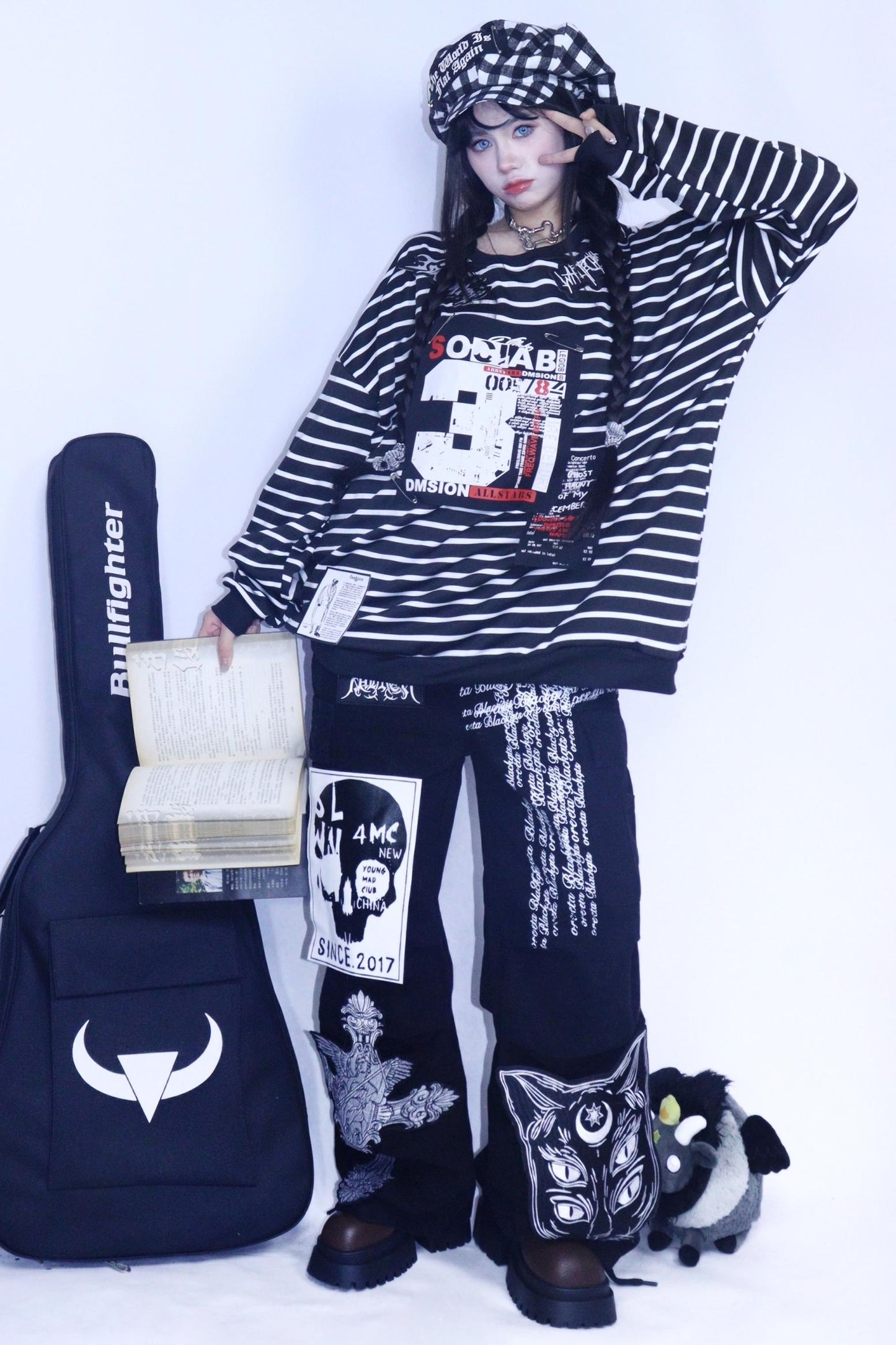 Punk Retro Denim Pants