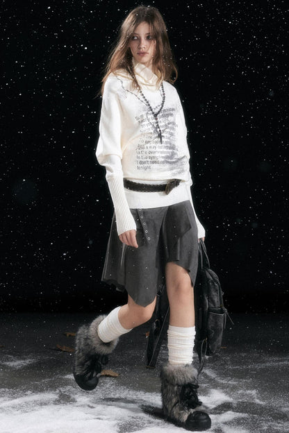 Asymmetrical Graffiti Top