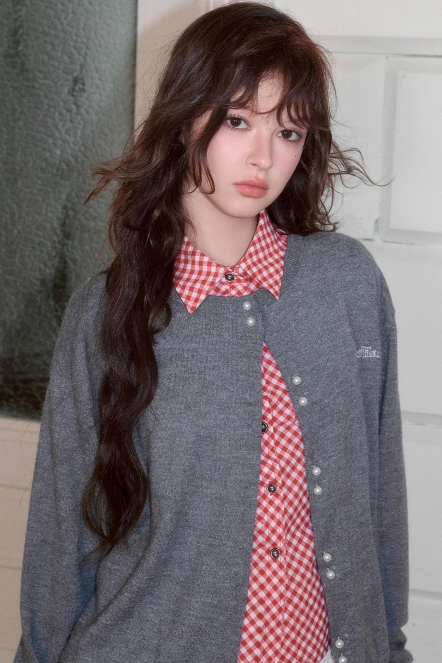 Versatile Pearl Buckle Knit Cardigan