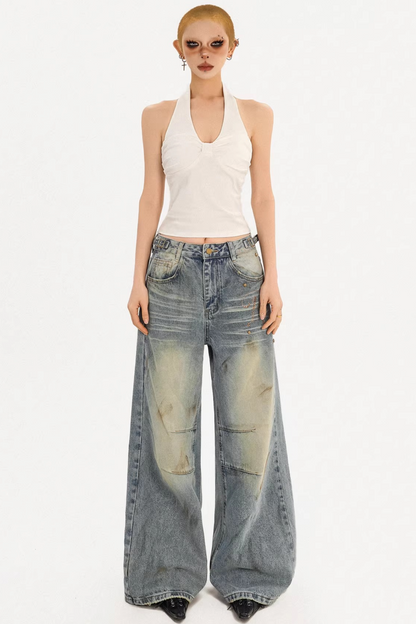 Backless Halter Suspender Top