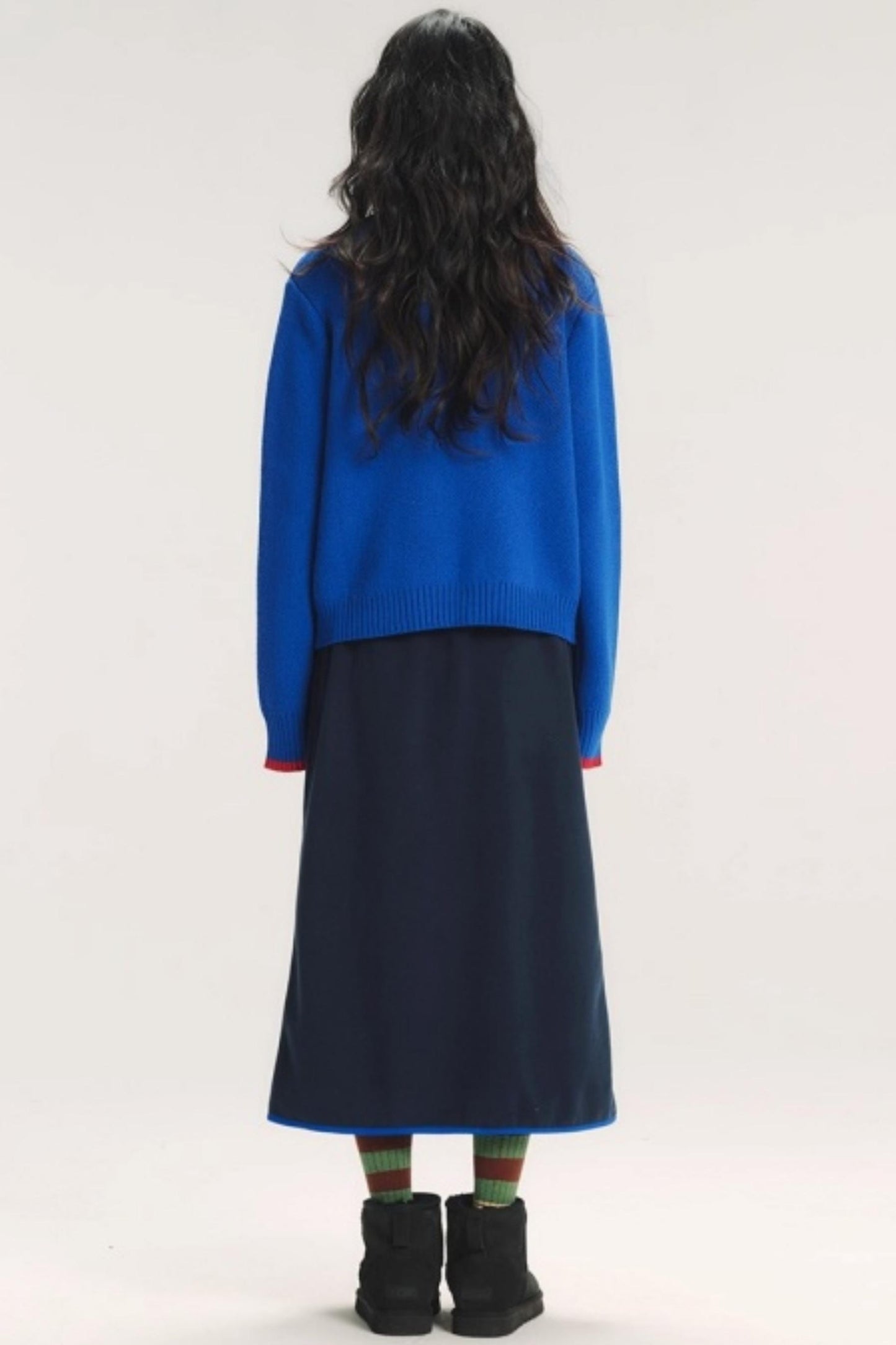 Colorful Jacquard Knitted Cardigan