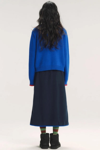 Colorful Jacquard Knitted Cardigan