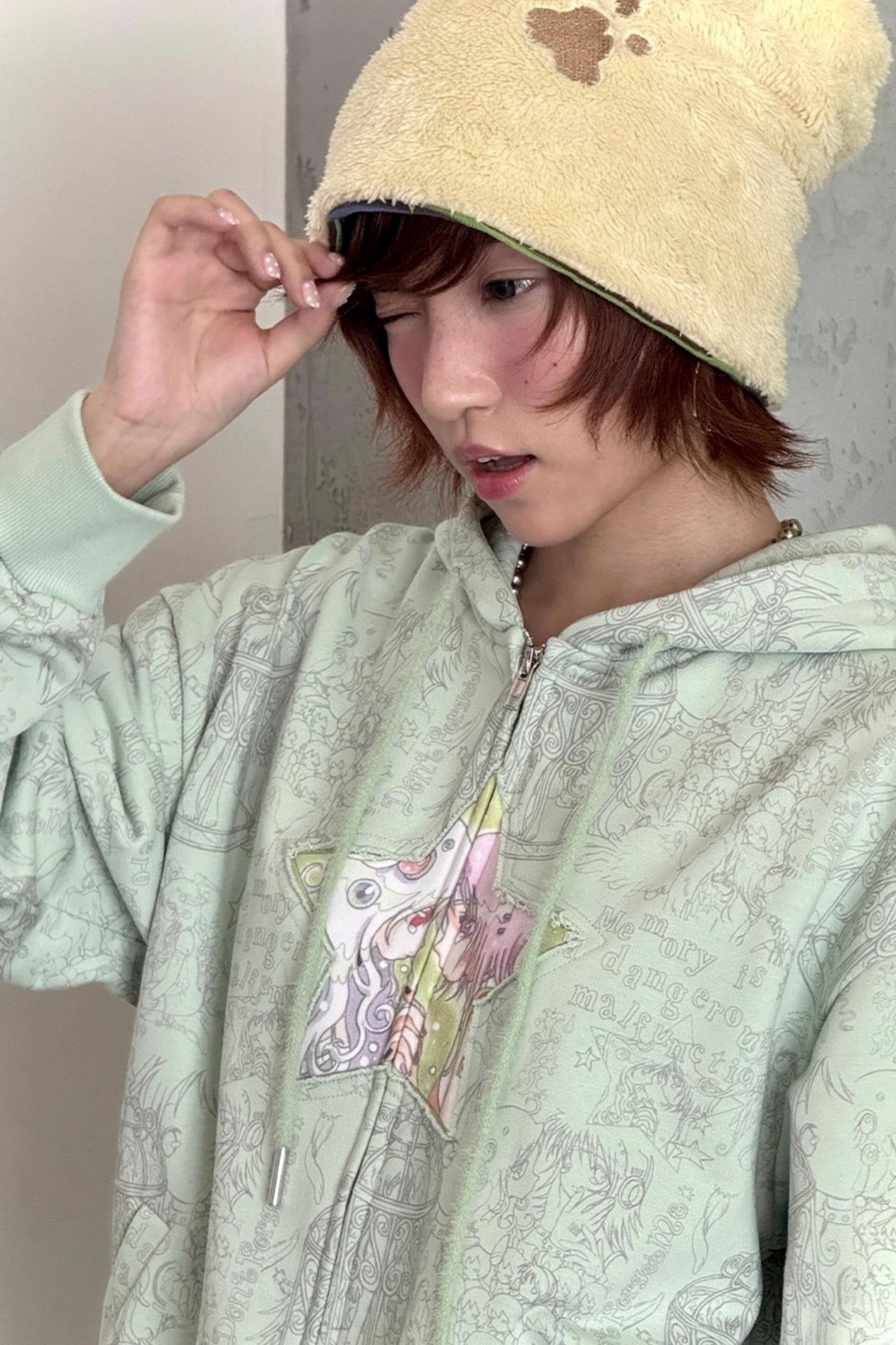 Millennium Green Hooded Sweatshirt Coat