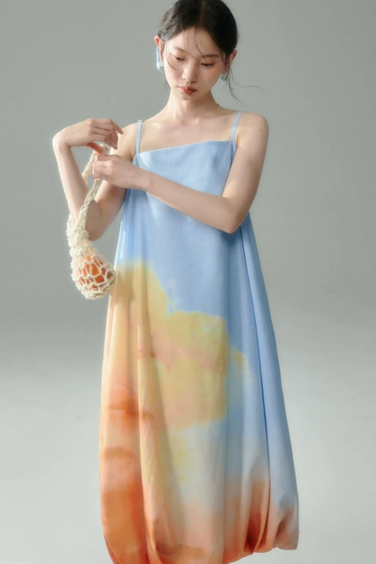 Sunset Fire Cloud Dress Set-Up