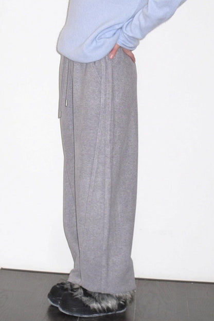 Fleece Mist Elastic Waist Knit Pants