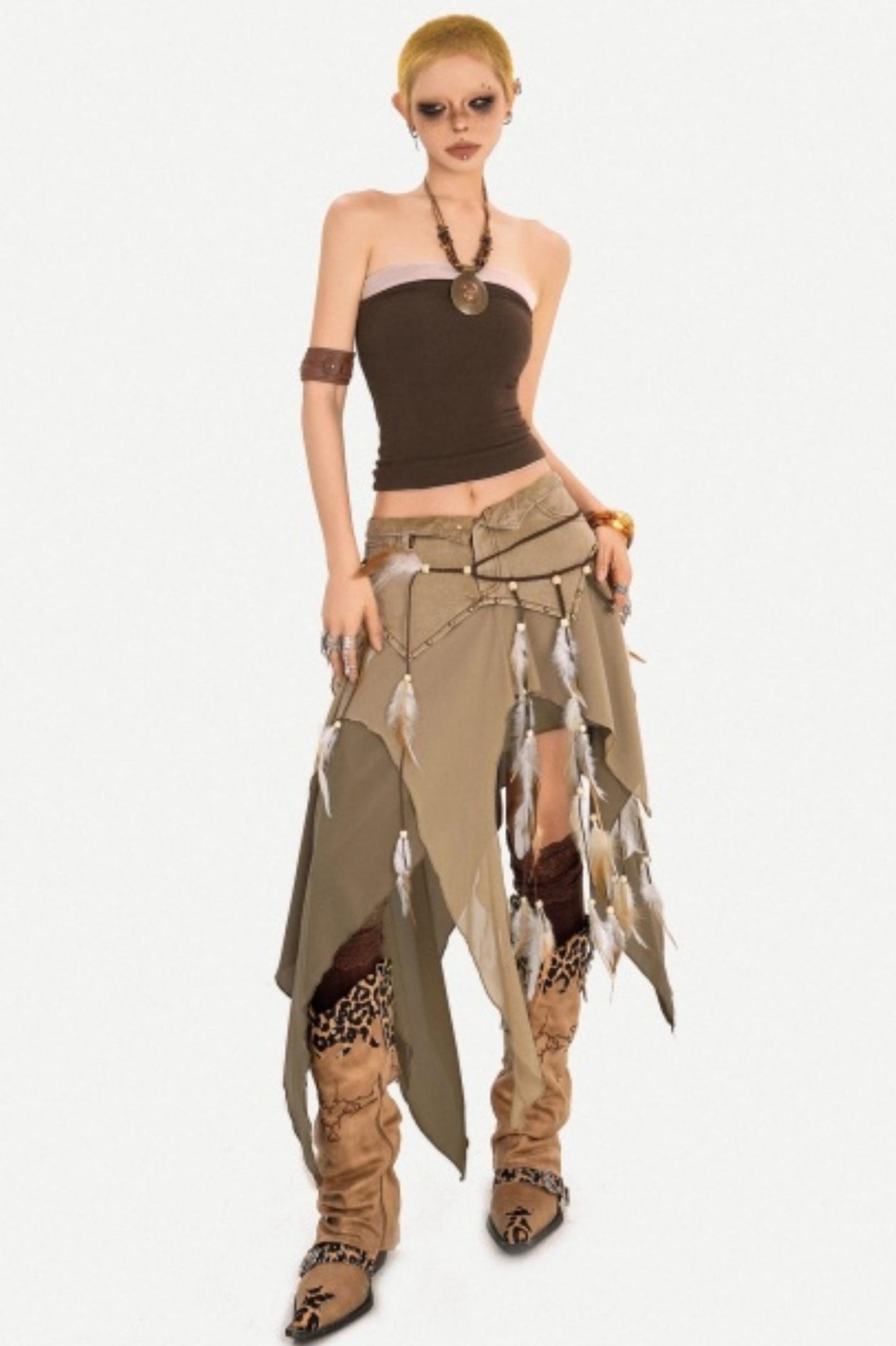 Retro Braided Tassel Belt