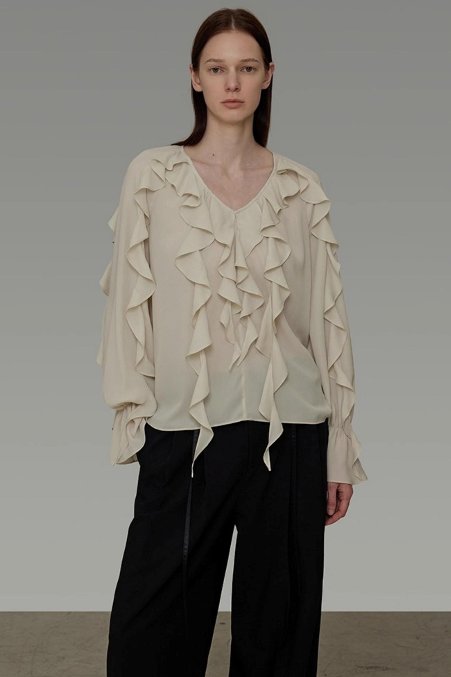 Loose Fit V-Neck Shirt