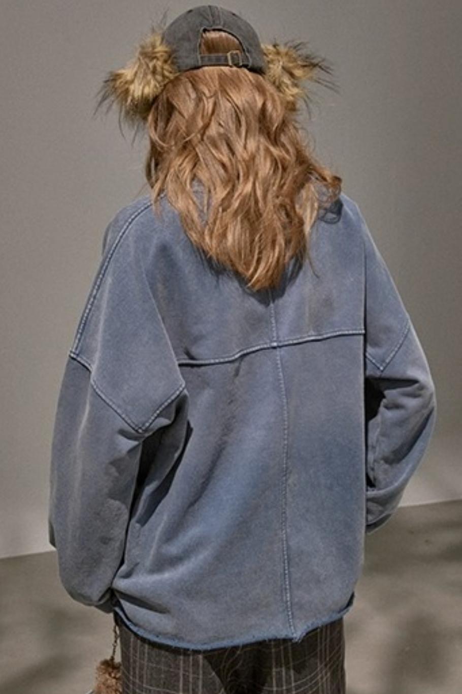 Lazy Vintage Style Pullover Sweatshirt