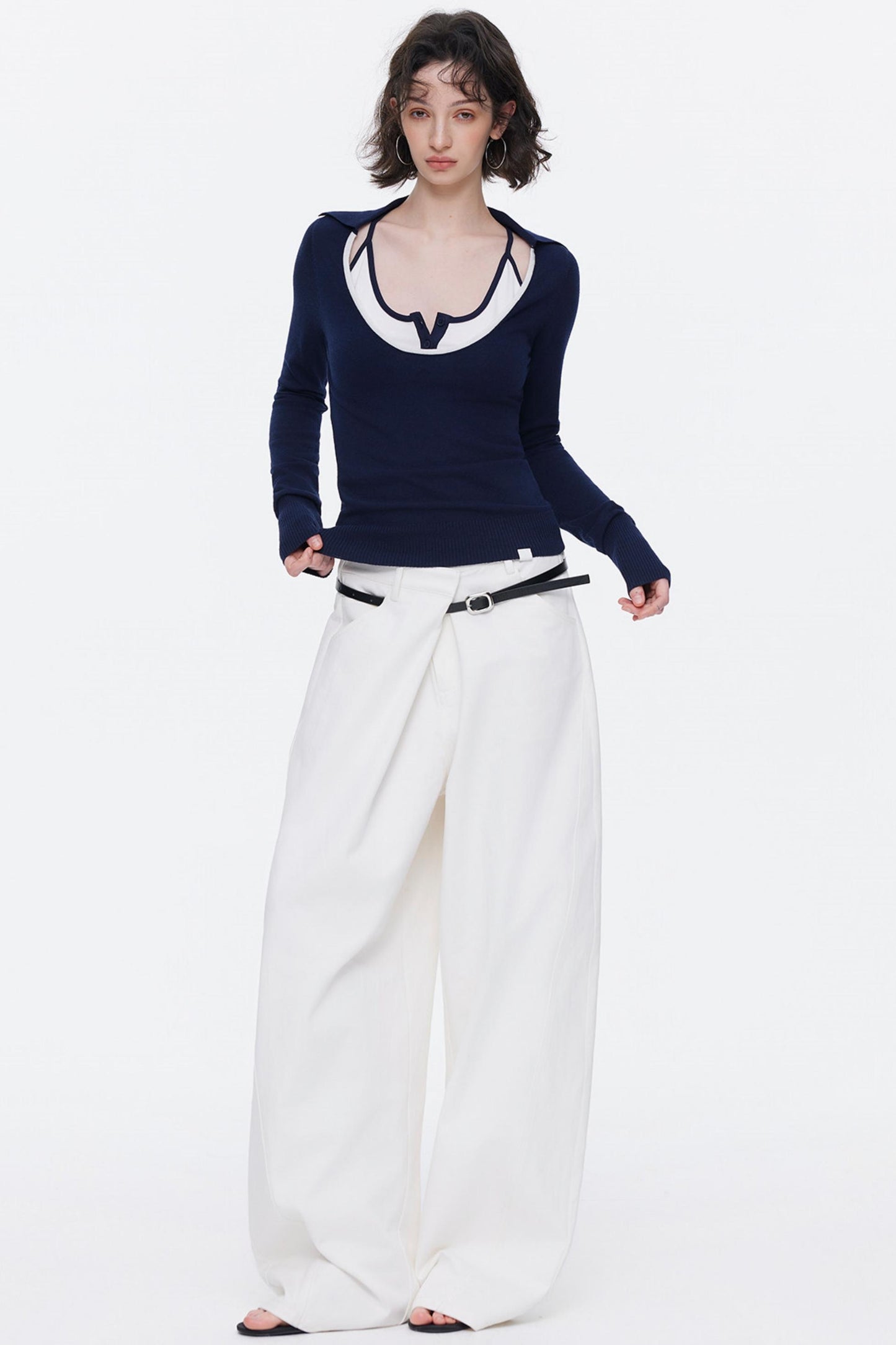 Asymmetrische Taillenjeans