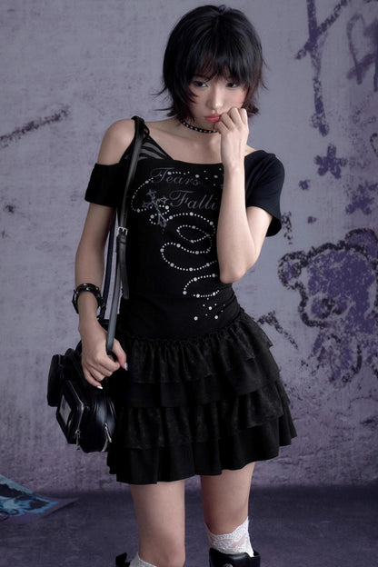 Patchwork Slash Dress