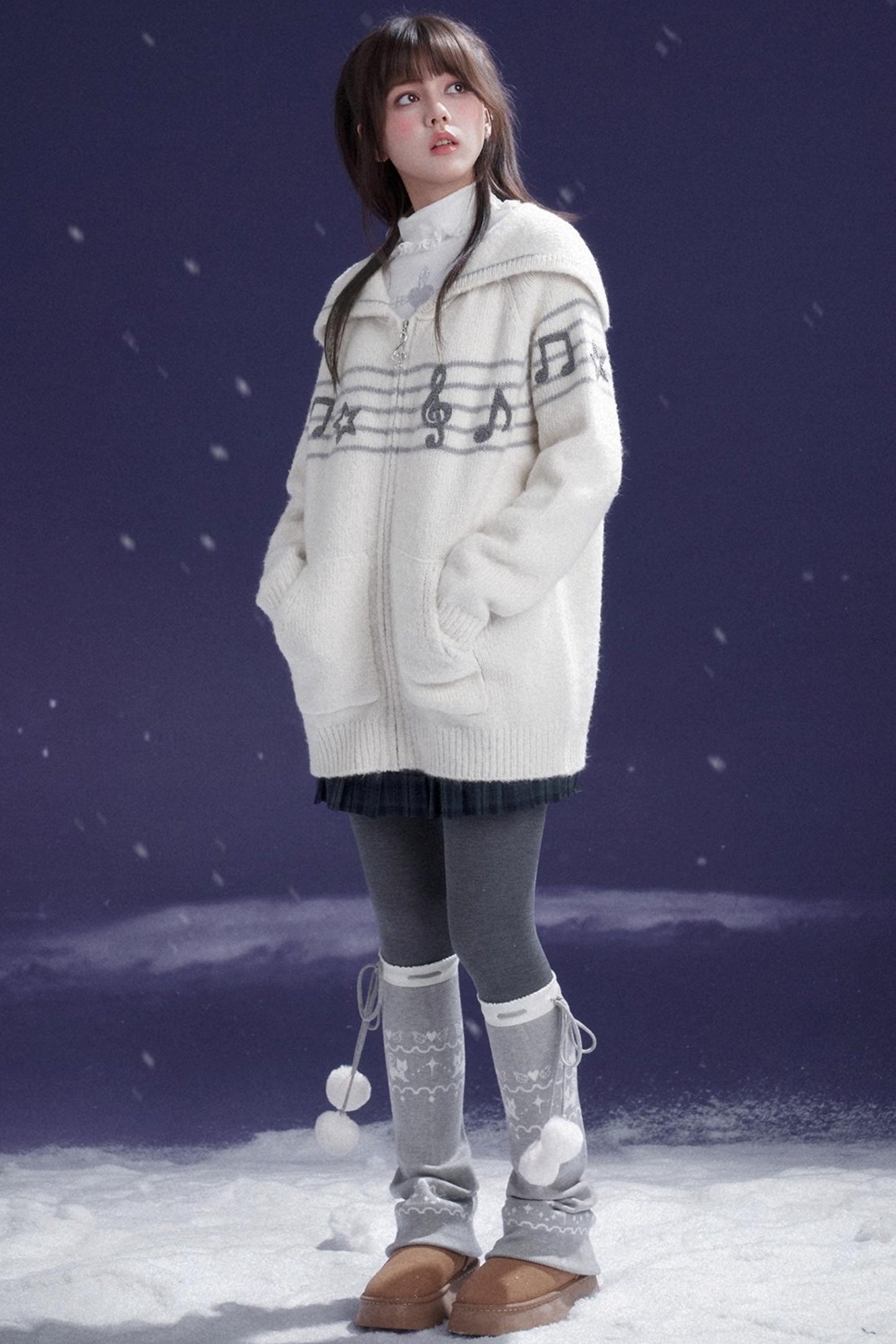 Fair Isle Knit Snow Socks Covers