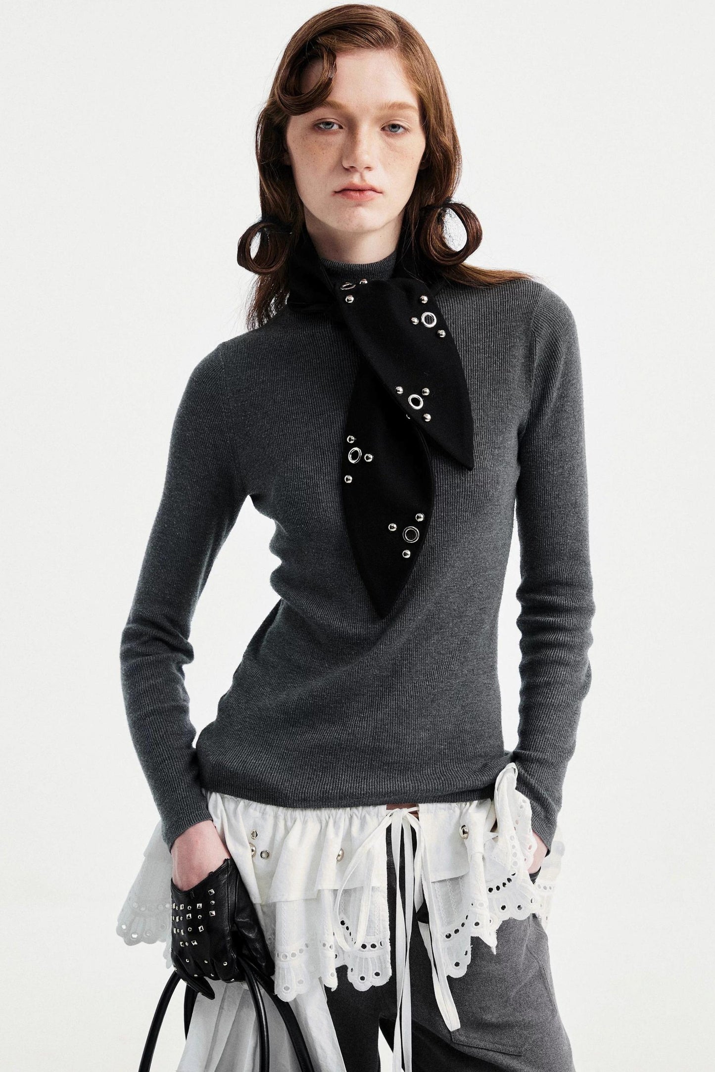 Black Rabbit Ear Scarf