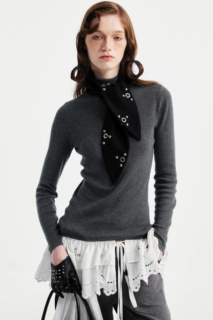 Black Rabbit Ear Scarf