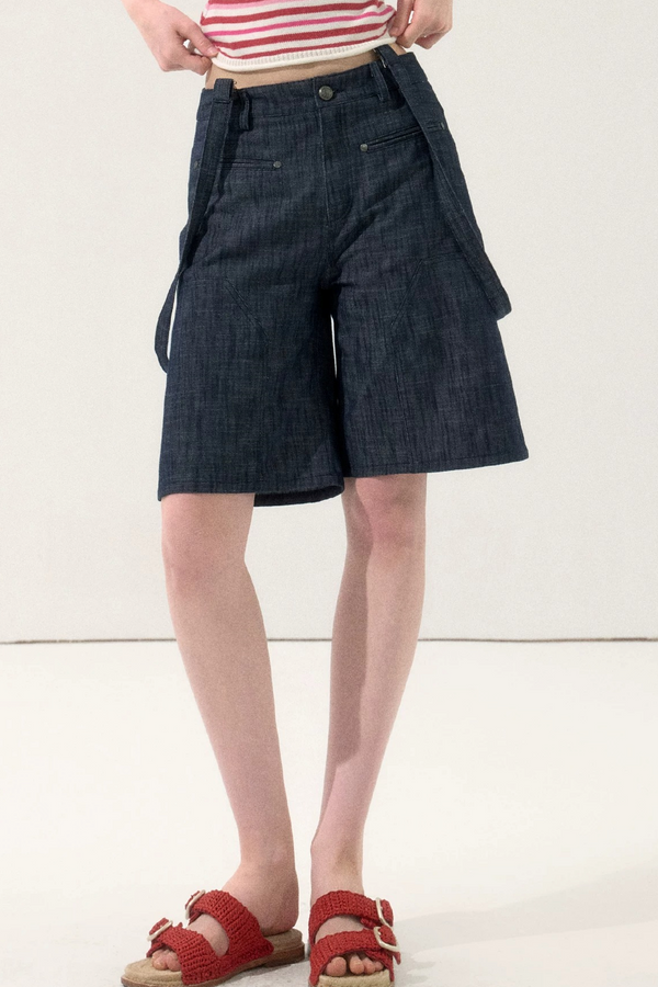Sweet Denim Strap Shorts