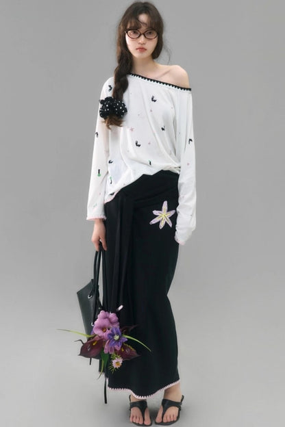 Star Flower Tencel Skirt