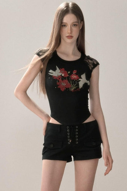 Lace-Up Summer Shorts