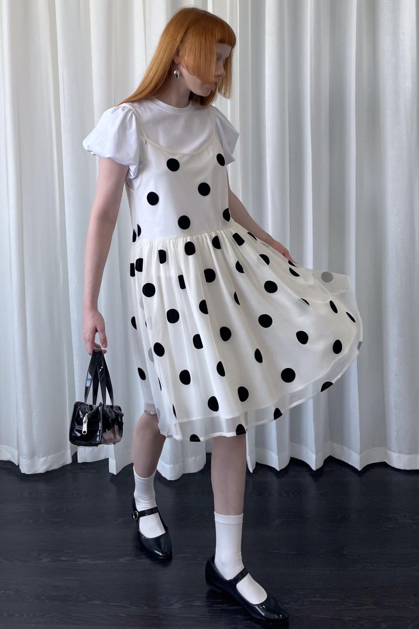 Mesh Polka Dot Dress